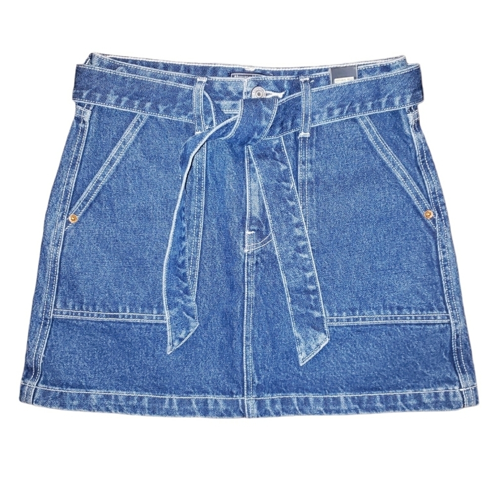 NWT Abercrombie Bow Tie Denim Mini Skirt